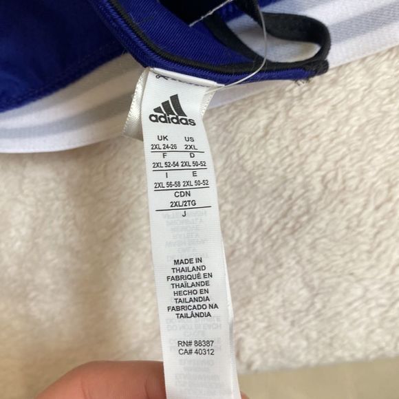 Adidas Cross Back Sports Bra Blue Active Womens Size 2XL - Picture 5 of 5